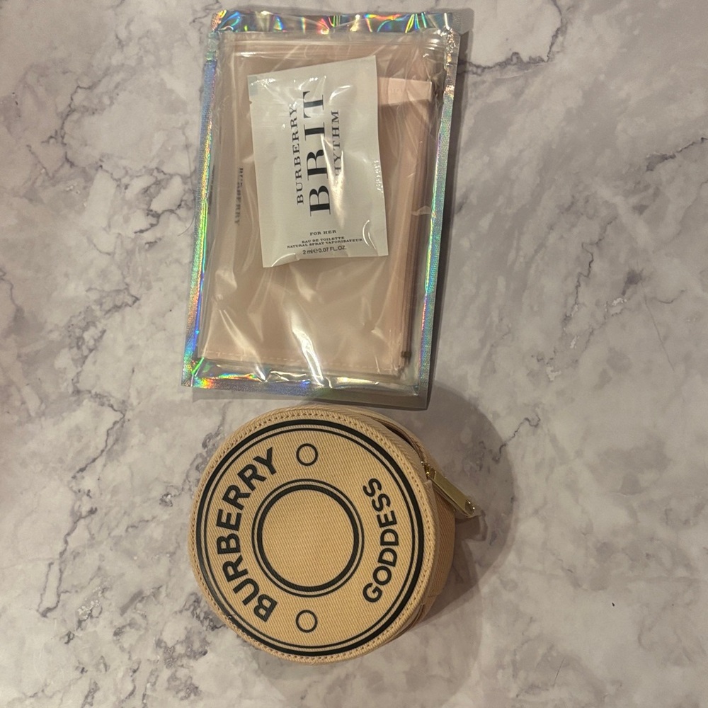 Burberry Goddess Beige Round Pouch